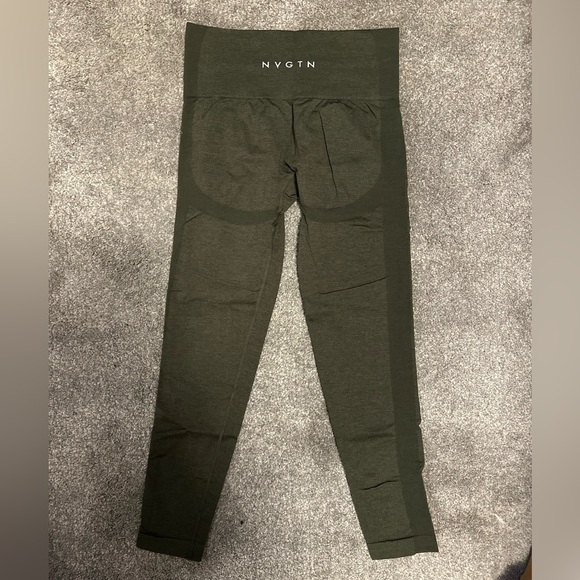 NVGTN Performance Seamless Leggings - Olive - Picture 6 of 8